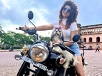 Vindhya Tiwari during her shoot in Lucknow Vindhya Tiwari during her shoot in Lucknow
