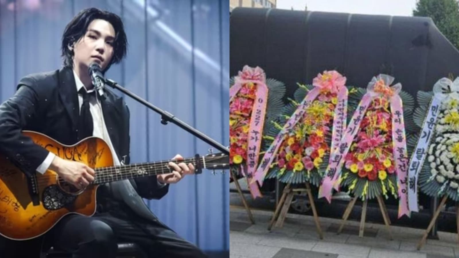 ‘Suga, leave BTS’ wreath protest sent to HYBE; ARMY slams antis’ agenda for exploiting the situation for attention