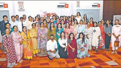 Academicians during ‘Sarthak’ event organised by HT PACE and Chitkara University in Chandigarh on Tuesday. (Keshav Singh/HT) Academicians during ‘Sarthak’ event organised by HT PACE and Chitkara University in Chandigarh on Tuesday. (Keshav Singh/HT)