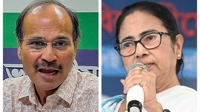 Adhir Ranjan Chowdhury and Mamata Banerjee Adhir Ranjan Chowdhury and Mamata Banerjee