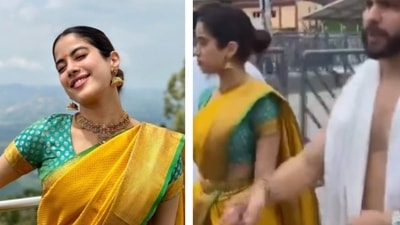 Janhvi Kapoor and Shikhar Pahariya visit Tirupati temple Janhvi Kapoor and Shikhar Pahariya visit Tirupati temple