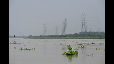 New Delhi, India - Aug. 13, 2024: A view of Yamuna river after the water level gets increased at Kashmiri Gate in New Delhi, India, on Tuesday, August 13, 2024. (Photo by Sanchit Khanna/ Hindustan Times) (Hindustan Times) New Delhi, India - Aug. 13, 2024: A view of Yamuna river after the water level gets increased at Kashmiri Gate in New Delhi, India, on Tuesday, August 13, 2024. (Photo by Sanchit Khanna/ Hindustan Times) (Hindustan Times)