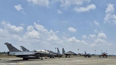 The first phase began on August 6 and involved the air forces of India, France, Germany, the UK, and Spain. (Rahul Singh | HT Photo) The first phase began on August 6 and involved the air forces of India, France, Germany, the UK, and Spain. (Rahul Singh | HT Photo)