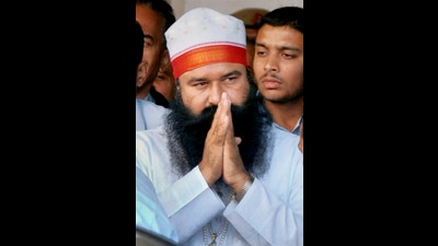This is his seventh parole and furlough since February 2022. With the current temporary release, he would remain out of jail for 213 days. He will be spending the next 21 days in his ashram. (PTI file) This is his seventh parole and furlough since February 2022. With the current temporary release, he would remain out of jail for 213 days. He will be spending the next 21 days in his ashram. (PTI file)