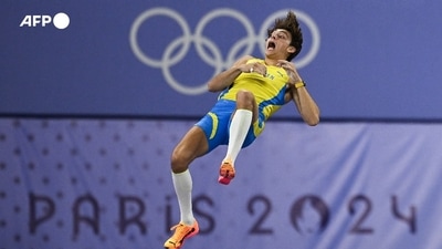 There was never much doubt about who would win the pole vault, but Sweden's Armand Duplantis still made it special as he extended his world record to 6.25m on August 5. "The atmosphere was incredible... the noise from the crowd was extraordinary," said photographer Ben Stansall. "I was standing away from the pole vault on the other side of the in-field with a 400mm lens," he said. There was never much doubt about who would win the pole vault, but Sweden's Armand Duplantis still made it special as he extended his world record to 6.25m on August 5. "The atmosphere was incredible... the noise from the crowd was extraordinary," said photographer Ben Stansall. "I was standing away from the pole vault on the other side of the in-field with a 400mm lens," he said.