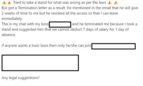 The image shows the woman's post. (Screengrab) The image shows the woman's post. (Screengrab)