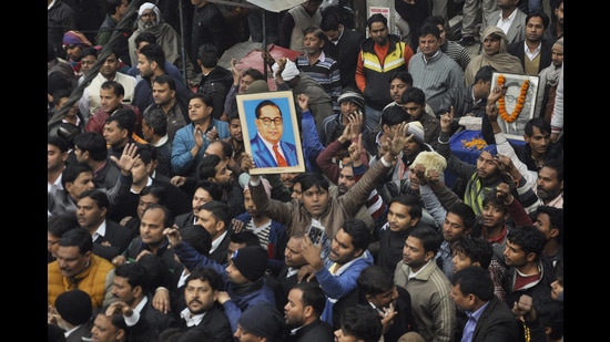 Dr Ambedkar championed a view which sees reservations as a social lever, used to level the playing field after centuries of oppression (Photo by Sakib Ali /Hindustan Times)