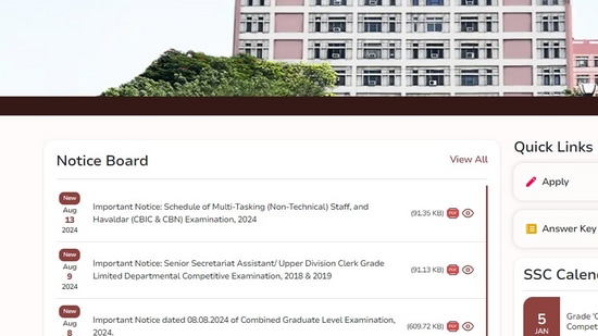 SSC MTS 2024 exam dates have been released at ssc.gov.in