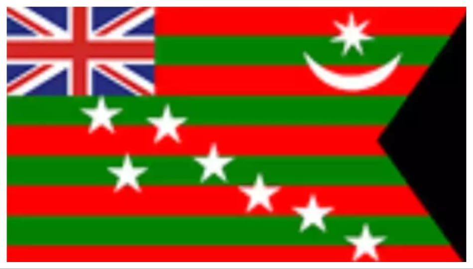 The third national flag advocated for autonomy within the British rule.