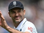 England's James Anderson during his last Test for England