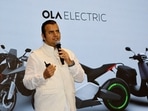 Bhavish Aggarwal, CEO of Ola Cabs, and founder of Ola Electric, speaks during a press conference ahead of the company's IPO launch in Mumbai. (Reuters)