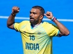Colombes: India's goalkeeper PR Sreejesh celebrates after India won the men's hockey bronze medal match against Spain(PTI) Colombes: India's goalkeeper PR Sreejesh celebrates after India won the men's hockey bronze medal match against Spain(PTI)