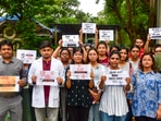 Mumbai: Doctors and medical students protest against the alleged rape and murder of a trainee doctor at a hospital in Kolkata (PTI Photo) Mumbai: Doctors and medical students protest against the alleged rape and murder of a trainee doctor at a hospital in Kolkata (PTI Photo)