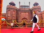 Prime Minister Narendra Modi at the Red Fort. (ANI) Prime Minister Narendra Modi at the Red Fort. (ANI)