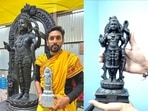 Arun Yogiraj is the celebrated sculptor behind the revered Ram Lalla idol at Ayodhya's Ram Janmabhoomi Temple. Arun Yogiraj is the celebrated sculptor behind the revered Ram Lalla idol at Ayodhya's Ram Janmabhoomi Temple.