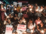 Residents hold a peaceful candle light demonstration against the rape and murder of a trainee doctor at Kolkata's R.G. Kar Hospital, in Mumbai, Wednesday, Aug 14, 2024. Residents hold a peaceful candle light demonstration against the rape and murder of a trainee doctor at Kolkata's R.G. Kar Hospital, in Mumbai, Wednesday, Aug 14, 2024.