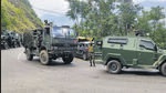 Army personnel near the site of the encounter in Doda district. (PTI) Army personnel near the site of the encounter in Doda district. (PTI)