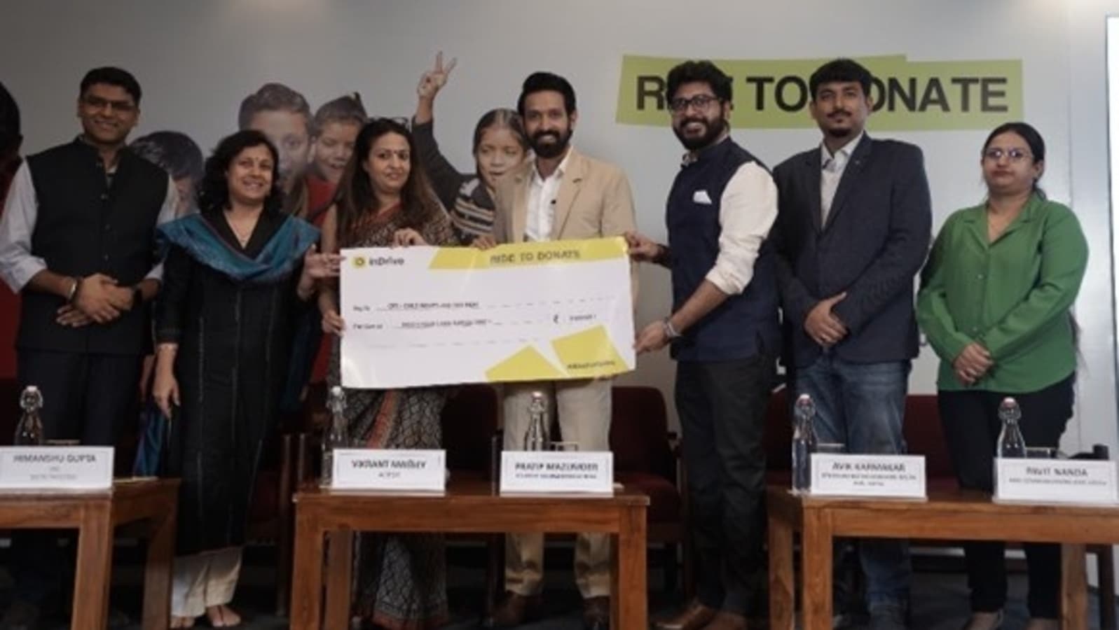 Vikrant Massey supports inDrive’s campaign - “Ride to Donate” in collaboration with Cry India