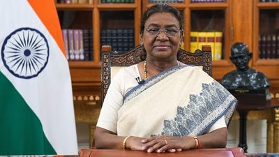 President Droupadi Murmu addresses to the nation on the eve of the 78th Independence Day, in New Delhi. (ANI) President Droupadi Murmu addresses to the nation on the eve of the 78th Independence Day, in New Delhi. (ANI)
