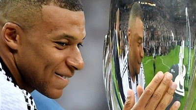 Real Madrid's Kylian Mbappe won his first UEFA trophy with new club (REUTERS)