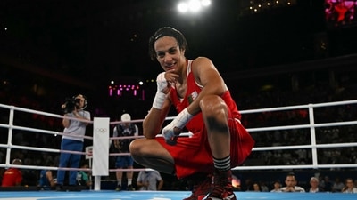 TOPSHOT - Imane Khelif filed a legal complaint against the online harassment after the gender outcry. (Photo by MOHD RASFAN / AFP) (AFP)