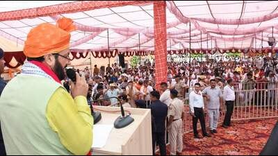 The chief minister said that a total of 6.71 lakh micro, small, and medium enterprises have been established in the state in the last 10 years. (HT Photo)