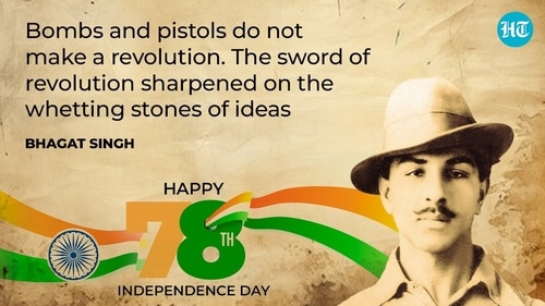 Independence Day 2024: Bhagat Singh, Mahatma Gandhi, and Chandra Shekhar Azad were part of the freedom struggle. (HT Photo) Independence Day 2024: Bhagat Singh, Mahatma Gandhi, and Chandra Shekhar Azad were part of the freedom struggle. (HT Photo)