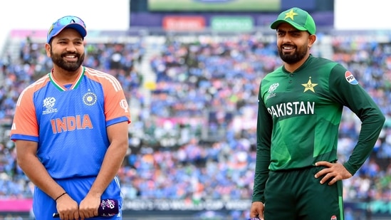 India's captain Rohit Sharma and Pakistan's captain Babar Azam(Pakistan Cricket - X)