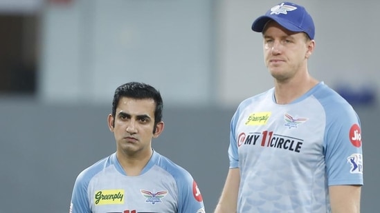 Gautam Gambhir and Morne Morkel during their stint with Lucknow Super Giants in the last IPL. (BCCI)(HT_PRINT)