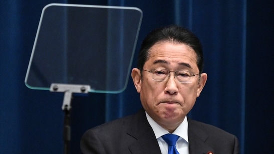 Japan's Prime Minister Fumio Kishida speaks during a press conference at his office in Tokyo as he announced he will not run in the upcoming party leadership vote in September, Wednesday, Aug. 14, 2024.(AP)