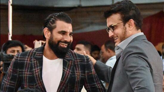 Mohammed Shami with Sourav Ganguly. (ANI)