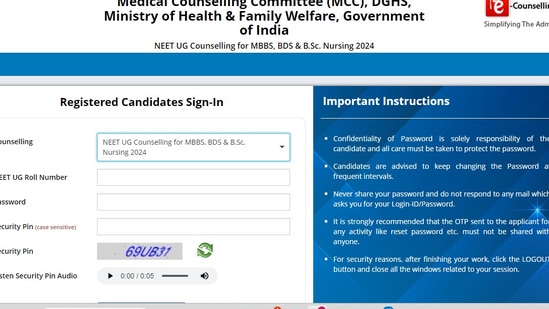 MCC NEET UG Counselling 2024 has begun at mcc.nic.in. Apply via direct link.