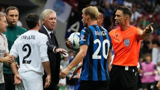 Real Madrid's head coach Carlo Ancelotti, has won joint-record 14 titles at the club (AP)