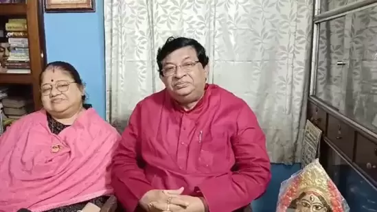 TMC MLA Soumen Mahapatra and his wife Sumana Mahapatra