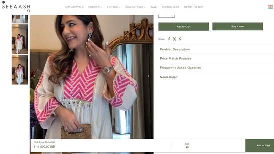 The price of the kurta set Sara Ali Khan wore for her birthday. 