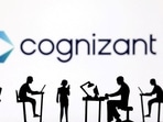Figurines with computers and smartphones are seen in front of Cognizant's logo.