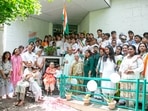 Flag hoisting ceremony at The Lepra India Trust 