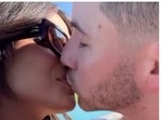 Priyanka Chopra and Nick Jonas kiss in a video recorded by him. Priyanka Chopra and Nick Jonas kiss in a video recorded by him.