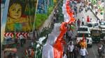 A Tricolor march in Noida on Thursday. (Sunil Ghosh/HT Photo) A Tricolor march in Noida on Thursday. (Sunil Ghosh/HT Photo)