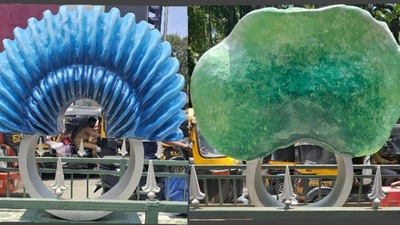 Artwork installation in Bandra depicting the Cycle of Life Artwork installation in Bandra depicting the Cycle of Life