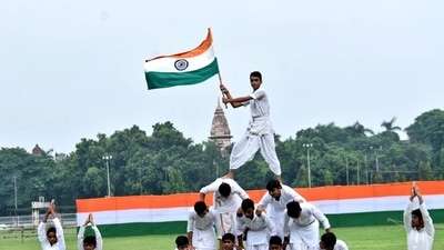 BHU students celebrating Independence Day in the campus&nbsp; (Official Twitter account )