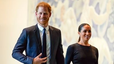 FILE - Prince Harry and Meghan Markle arrive at United Nations headquarters, July 18, 2022. (AP Photo/Seth Wenig, File) (AP) FILE - Prince Harry and Meghan Markle arrive at United Nations headquarters, July 18, 2022. (AP Photo/Seth Wenig, File) (AP)