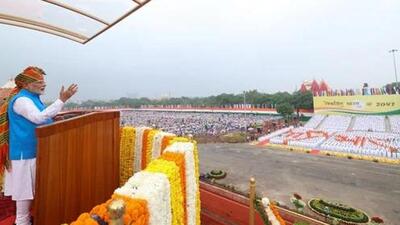 Prime Minister Narendra Modi addressed the nation from the ramparts of the Red Fort for India’s 78th Independence Day on August 15, 2024 (HT Photo/Arvind Yadav)