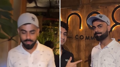 The image shows Virat Kohli’s doppelganger, Kartik Sharma, who gained online fame due to his uncanny resemblance to the cricketer. (Instagram/@sarthaksachdevva) The image shows Virat Kohli’s doppelganger, Kartik Sharma, who gained online fame due to his uncanny resemblance to the cricketer. (Instagram/@sarthaksachdevva)