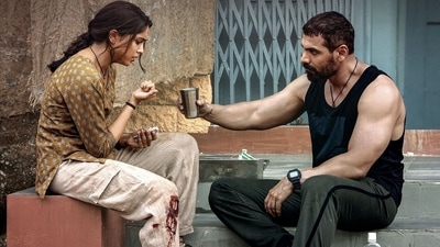 Vedaa review: Sharvari Wagh and John Abraham in a still from the movie. Vedaa review: Sharvari Wagh and John Abraham in a still from the movie.