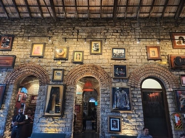 Stone walls and arched doors at Hard Rock Cafe on St Marks Road, Bengaluru (Shakshi Jain/ HT Digital) Stone walls and arched doors at Hard Rock Cafe on St Marks Road, Bengaluru (Shakshi Jain/ HT Digital)