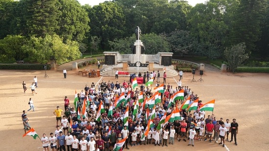 Celebrations at IISc Bangalore campus included the Freedom Run, flag hoisting by the Director and a music performance(Official Twitter account )