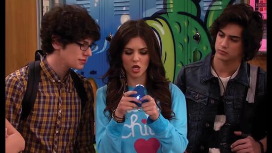 In the show Victorious, the characters had pear phones, a parody of the iPhone.