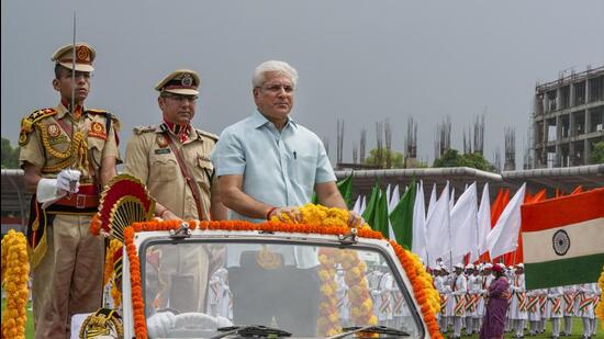 On Thursday, hundreds of Jats at Chhatrasal stadium said Kailash Gahlot unfurling the flag was a moment of pride for the community. (PTI)