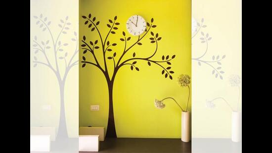 For small homes, wall decals and stick-on designs can be pasted in nooks and corners. (SHUTTERSTOCK)